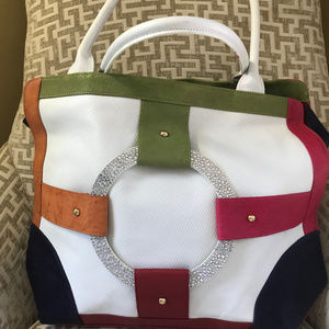 HOMANZ Women's Leather Multi-colour Lg. Bag - NEW!